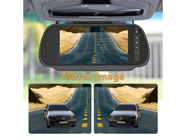 parkovaci set a3005, 7" lcd monitor ve zpetnem zrcatku  s 1080p hd kamerou pro autobusy/auta/kamiony