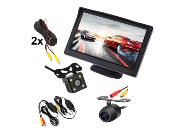 parkovaci set pro prevoz koni lcd 5 + kamera 4 led + predni kamera+ wifi video transmitter 2,4 ghz