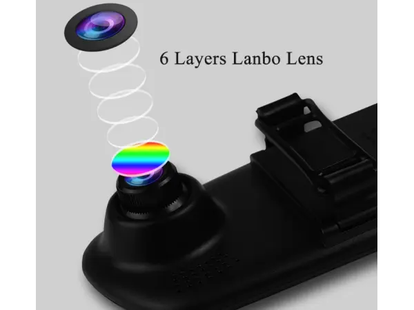 parkovaci kamera s lcd ve zpetnem zrcatku k0074a2 s fullhd 1080p predni kamerou