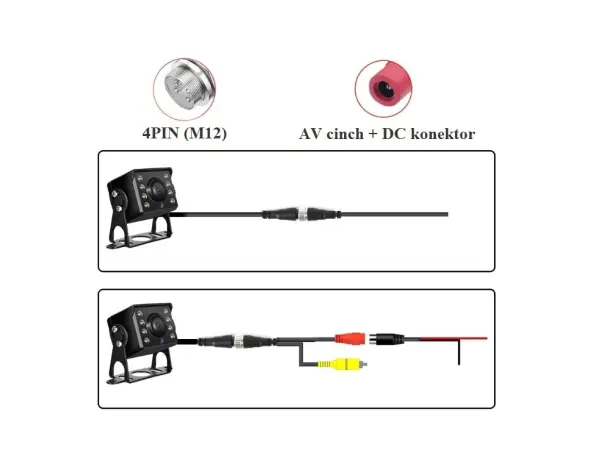 parkovaci kamera a3137 ahd/cvbs pro nakladni auta, privesy, autobusy