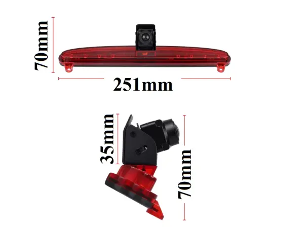 parkovaci kamera cvbs/ ahd v brzdovem svetle pro iveco daily  2015-2017, 4pin / cinch