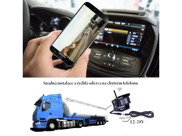 wifi truck parkovaci kamera f0503 pro mobilni telefon