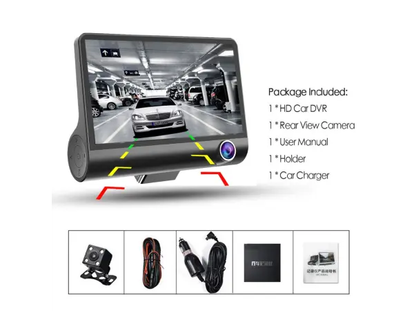 car dvr 4" lcd n2016 kamera do auta full hd 1080p + parkovaci kamera