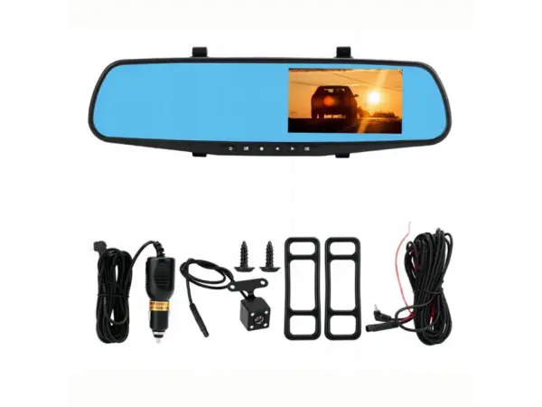 parkovaci kamera s lcd ve zpetnem zrcatku k0074a2 s fullhd 1080p predni kamerou