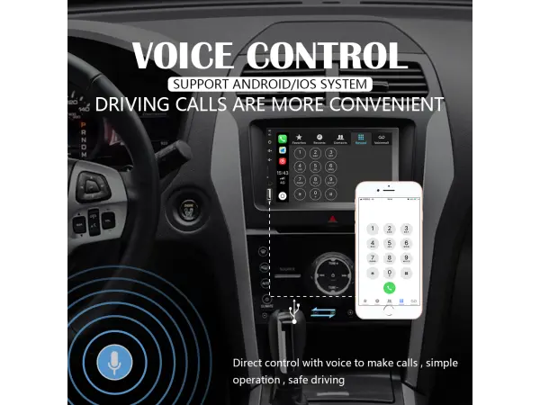 2din autoradio 7" touch screen, q3161, carplay, android auto, mp5, fm usb bt