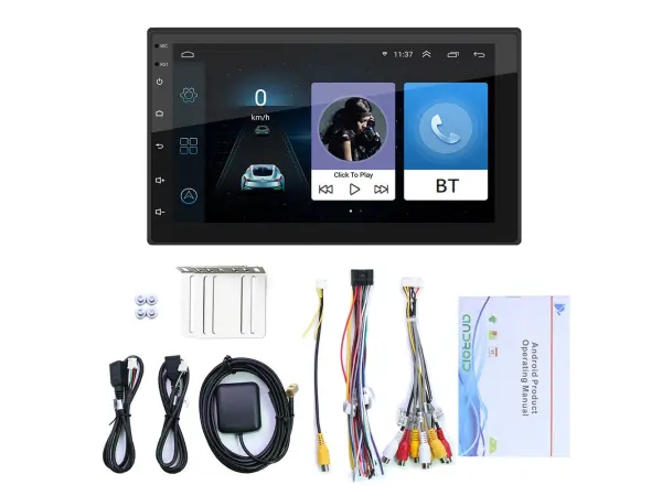 volna 2din autoradio td9210 2gb+32gb 7" android 10, prehravac s gps wifi bt fm phone link usb