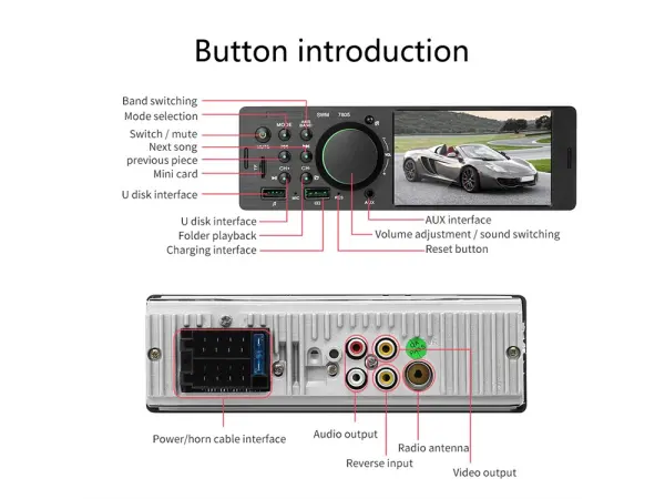 1din autoradio z0317, mp5 prehravac s bluetooth