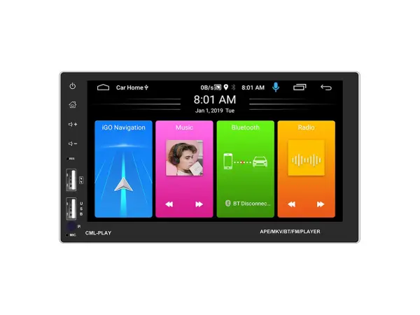 2din autoradio 7" a2838 android 9.1, prehravac s gps wifi bt fm phone link usb