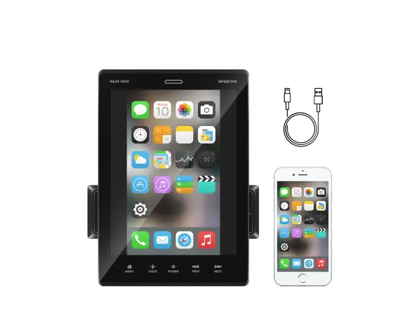 1din autoradio a3021 apple carplay lcd 9,5 vertikalne nastavitelny dotykovy displej