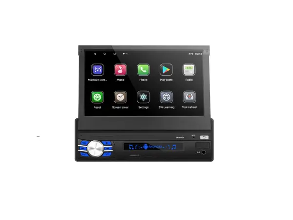 1din vyklopne autoradio q3353 s android 9.1, podpora bt gps wifi