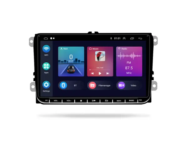 2din autoradio 9" lcd a3041  2+32gb android 13 carplay android auto gps wifi fm rds pro vw/passat/golf/mk5/mk6/jetta t5