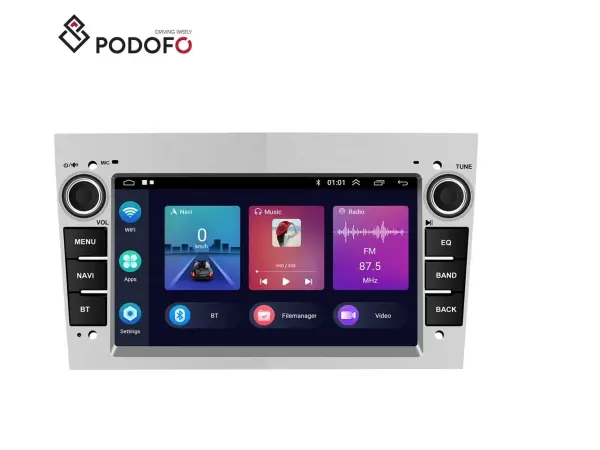 autoradio a3084sr 7" 2+32gb android 13, carplay & android, auto wifi gps bt fm rds hi-fi audio pro opel/astra/antara/vectra silver