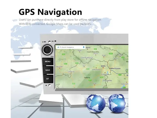 autoradio a3084sr 7" 2+32gb android 13, carplay & android, auto wifi gps bt fm rds hi-fi audio pro opel/astra/antara/vectra silver