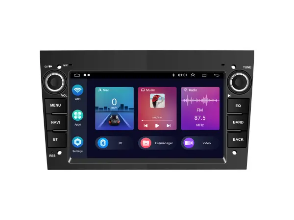 autoradio a3084bk 7" 2+32gb android 13, carplay & android, auto wifi gps bt fm rds hi-fi audio pro opel/astra/antara/vectra black