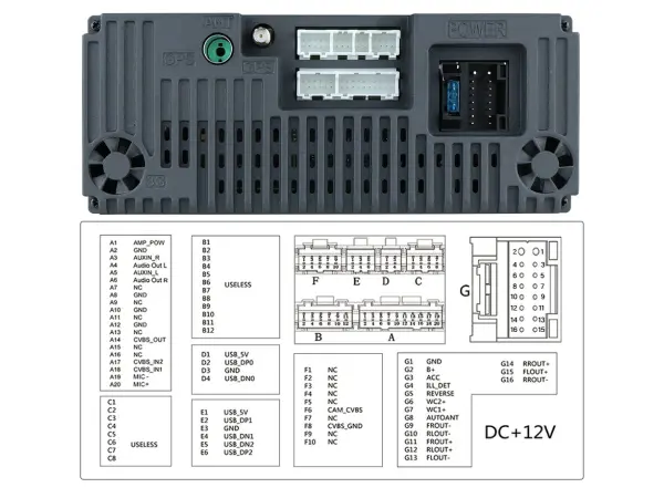 autoradio 7" q3196kt android 10, 2gb+16gb s bt gps wifi pro ford focus mondeo c-max