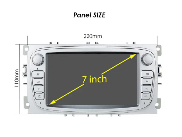 autoradio 7" q3209kt android 10, 2gb+32gb s bt gps wifi pro ford focus mondeo c-max