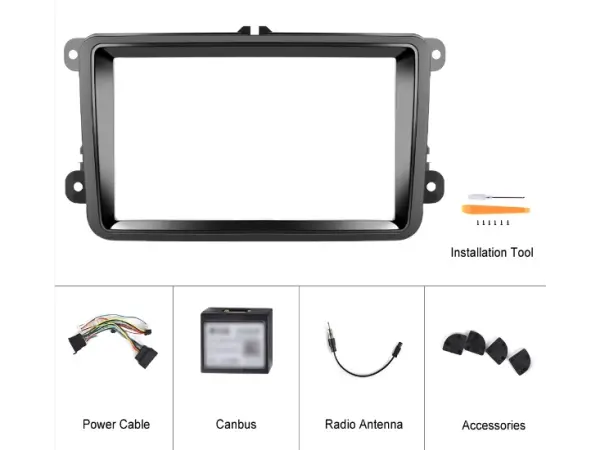 skoda, vw, seat, audi-2din redukcni ramecek vw-007 pro 2din autoradio vc kabelu a canbusu