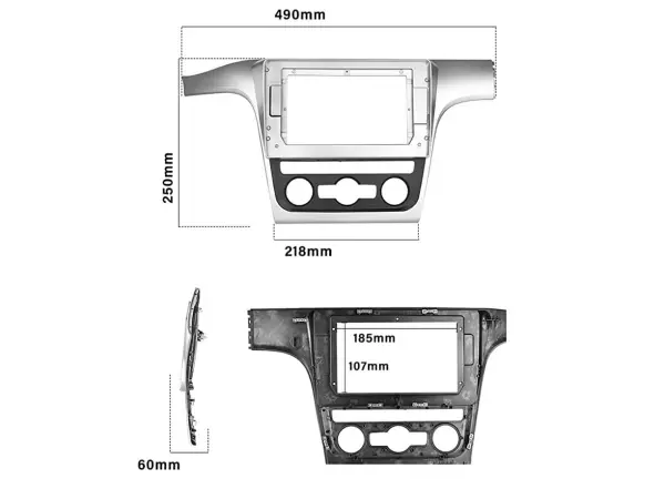 volkswagen passat (2012) 10.1" -redukcni ramecek  a7354 pro autoradio 10,1"