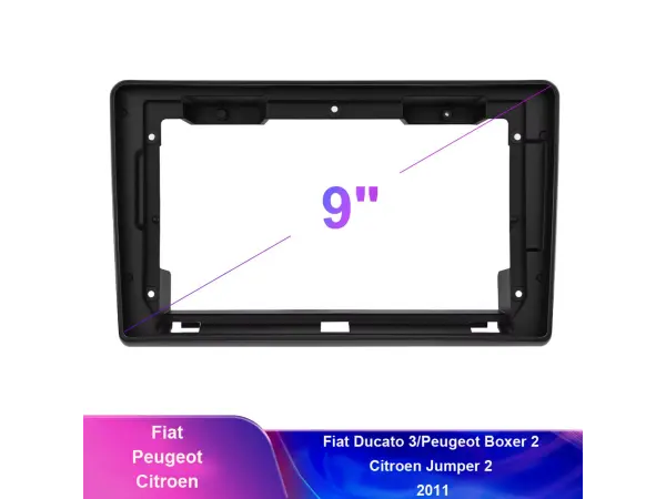 fiat ducato (2006 -2023),citroen jumper 2 (2006-2024),peugeot boxer 2 (2006 -2024)-redukcni ramecek a7616 pro autoradio 9"