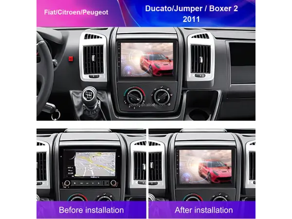 fiat ducato (2006 -2023),citroen jumper 2 (2006-2024),peugeot boxer 2 (2006 -2024)-redukcni ramecek a7616 pro autoradio 9"