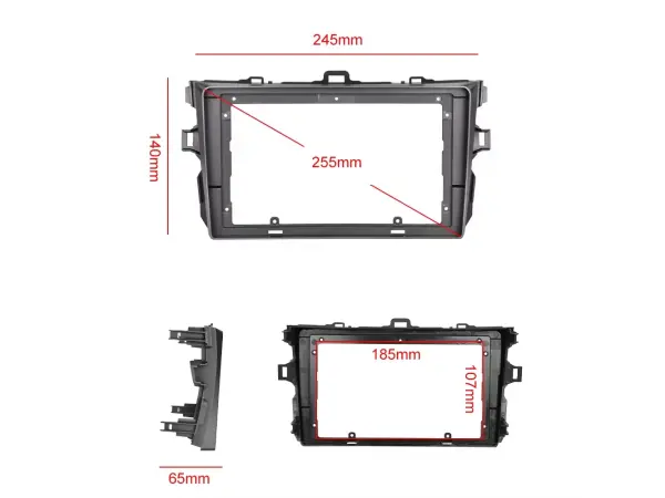 toyota corolla (2009-2013) -redukcni ramecek a7278 pro autoradio 9"