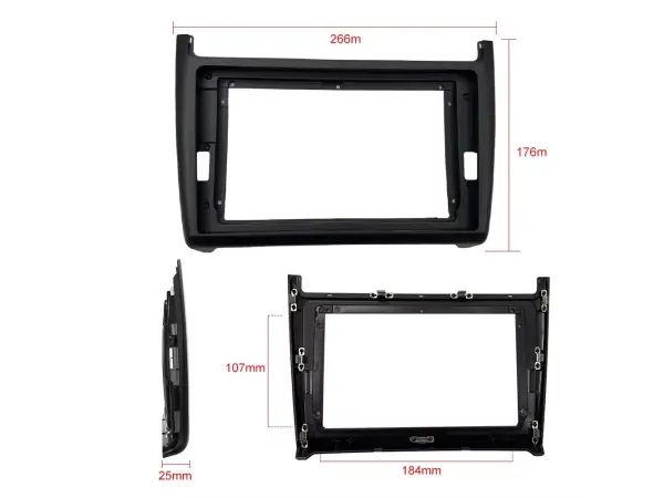 volkswagen polo (2011-2016) -redukcni ramecek a7087 pro autoradio 9"