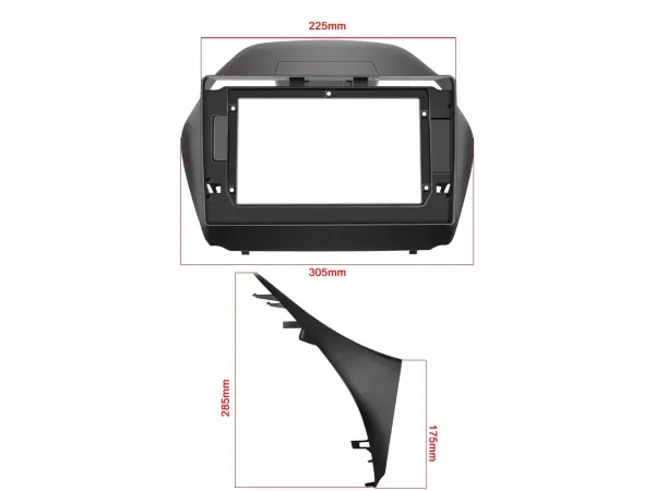 hyundai ix35 (2010-2015) 10,1"- redukcni ramecek a7146 pro autoradio 10,1" (matna cerna)