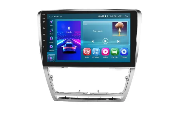 autoradio 10,1" lcd a3196 s rameckem pro skoda octavia ii 2009-2013 facelift