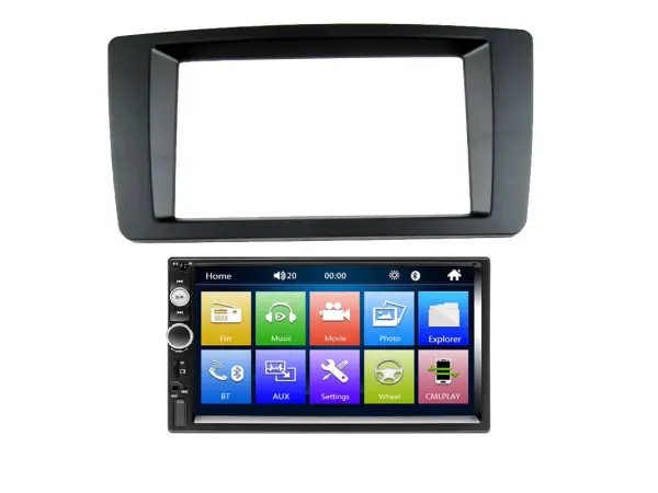 autoradio 7" lcd 7023b, mp5 prehravac s bluetooth s rameckem sk-010 pro skoda octavia ii/yeti