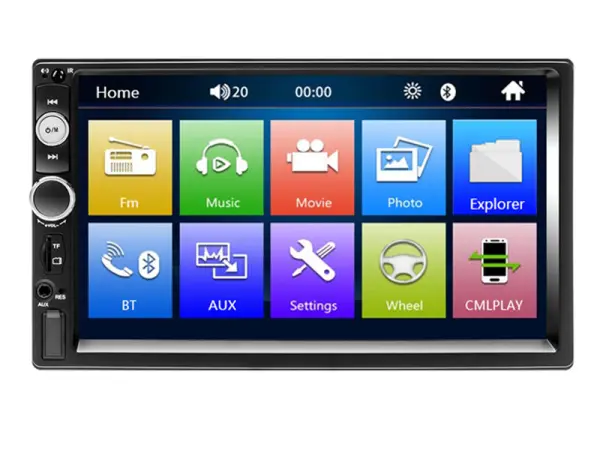 autoradio 7" lcd 7023b, mp5 prehravac s bluetooth s rameckem sk-010 pro skoda octavia ii/yeti