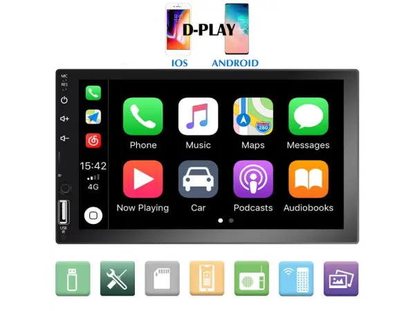 autoradio 7" touch screen, q3161 s rameckem pro sk-010 skoda octavia ii/yeti