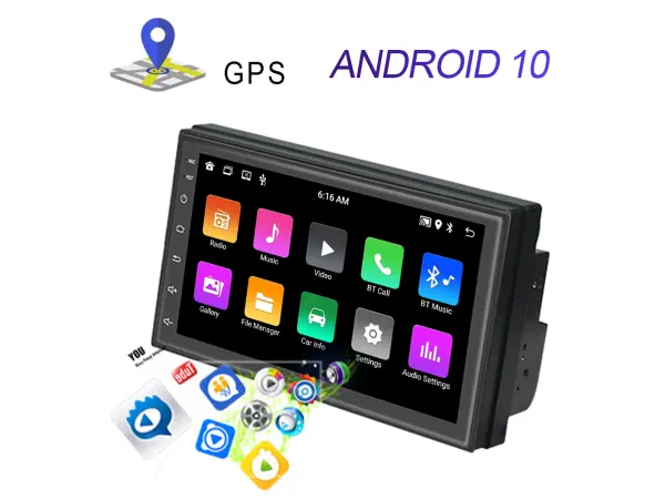 autoradio 7" lcd a2749 android 10 s rameckem sk-010 pro skoda octavia ii/yeti