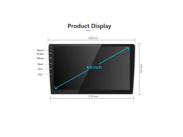 autoradio 9" lcd a3018 2gb+32gb android 11 s rameckem pro peugeot 307 2007-2016