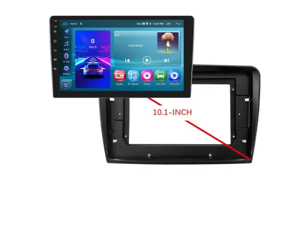 autoradio 10,1" lcd a3196 2gb+32gb android 13 s rameckem pro skoda superb 2 3/08-8/15