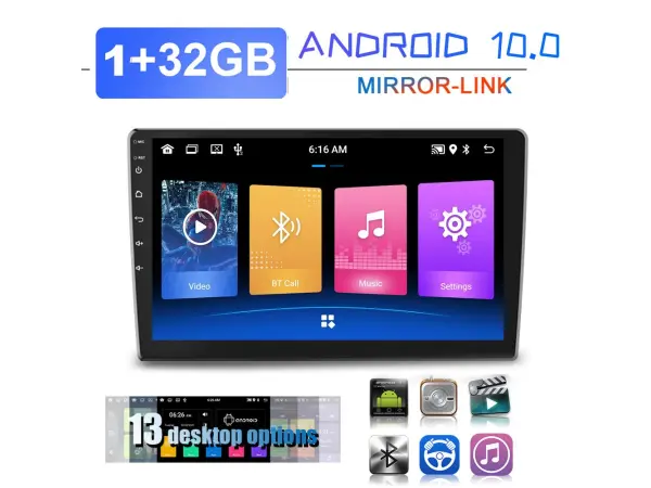 autoradio 10.1" lcd a2752 android 10 s rameckem a7104 pro skoda yetti
