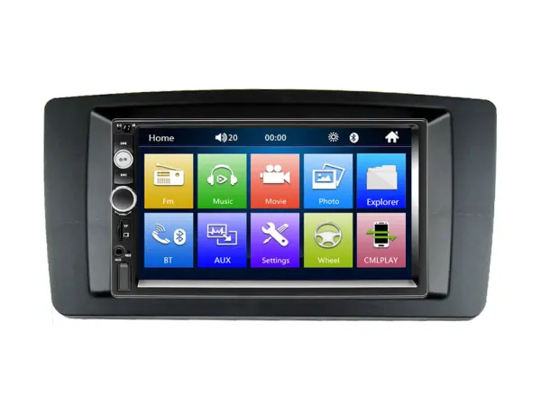 autoradio 7" lcd 7023b, mp5 prehravac s bluetooth s rameckem sk-010 pro skoda octavia ii/yeti