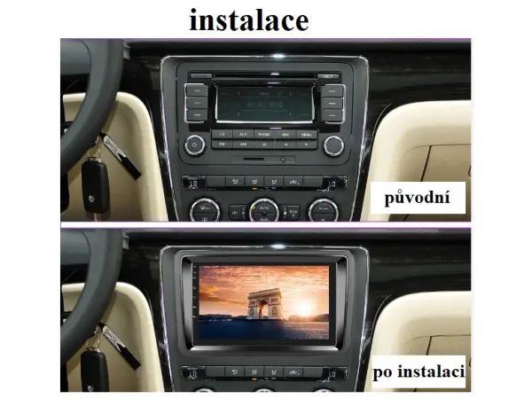 autoradio 7" lcd 7023b, mp5 prehravac s bluetooth s rameckem vw-007 skoda, vw, seat , audi