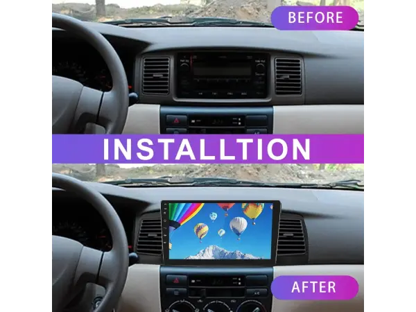 autoradio 9" lcd a3018  android 11 s rameckem a7082 pro toyota corolla ex 2007-2012 (matt black)