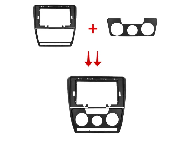 autoradio 10,1" lcd a3196 android 13 s rameckem a7783 pro skoda octavia 2004-2014 black