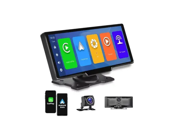 parkovaci set a3073, 9,3" hd mutimedialni displej s predni kamerou + 1x zadni kamera - android auto/carplay