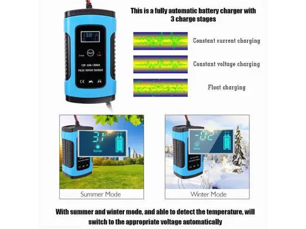 automaticka inteligentni rychlonabijeci nabijecka w2066yweu baterii 12v 6a pro automobily