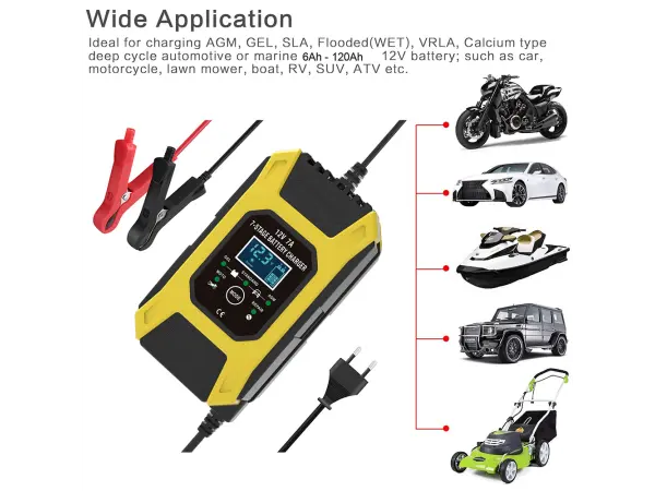 automaticka inteligentni rychlonabijeci nabijecka z3735yweu baterii 12v 7a pro automobily