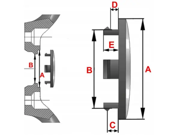 poklicka pro alu bmw mini cooper vnejsi Ø 54mm, stredova krytka s britskou vlajkou