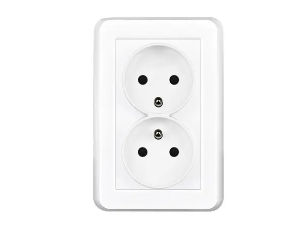 unic elektricka dvojzasuvka 2x230v bila plast