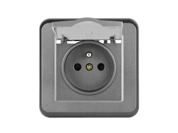 unic elektricka zasuvka 230v s krytem, seda plast