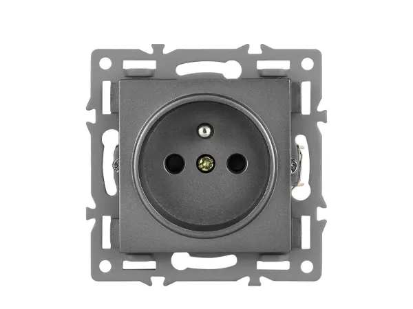 unic elektricka zasuvka 2*230v seda plast v ramecku 153mm