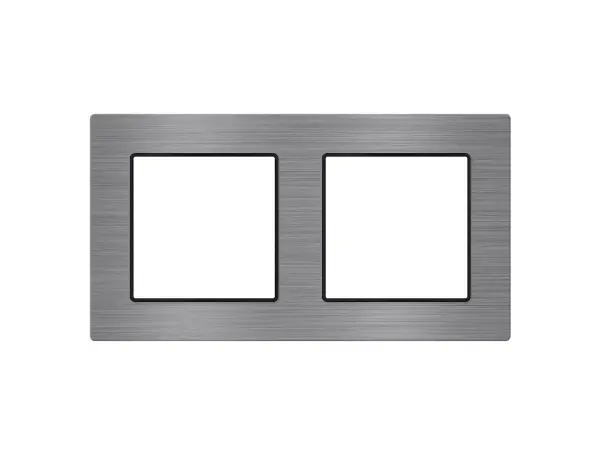 unic elektricka zasuvka 2x230v+usb+usb c 5v/2,1a (rychle nabijeni) v ramecku 153mm, slitina hliniku seda