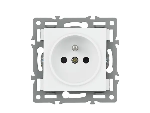 unic elektricka zasuvka 230v + vypinac jednopolovy c.1 v ramecku 153mm, plast bily