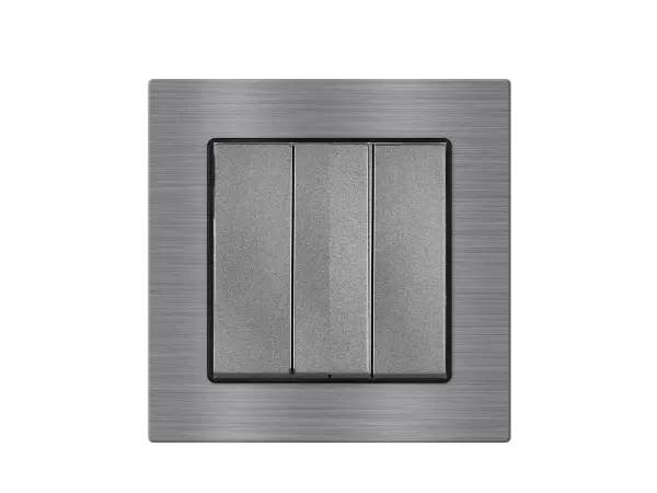 unic trojvypinac lustrovy v ramecku slitina hliniku sedy