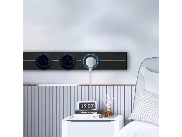 voltline povrchova zasuvkova lista 60cm cerna vcetne zasuvkovych modulu